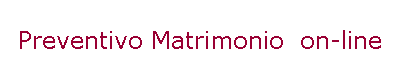 Preventivo Matrimonio  on-line